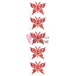 Strasuri din acril pentru make-up, par sau corp cu adeziv SGS024DD Color de 3-8mm cu Cristale rosii